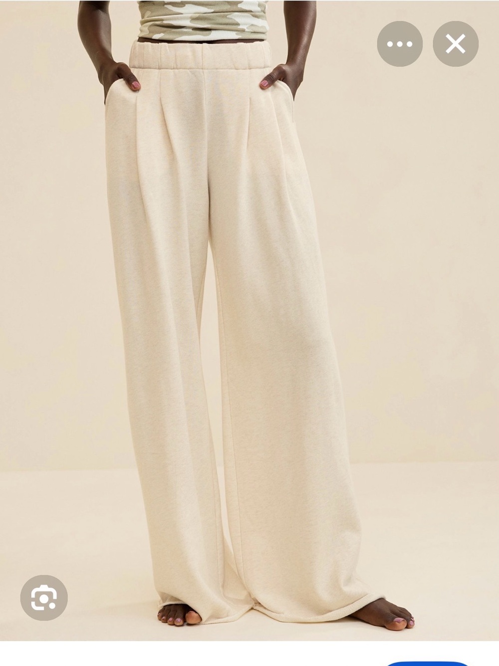 aerie street trousers - cream